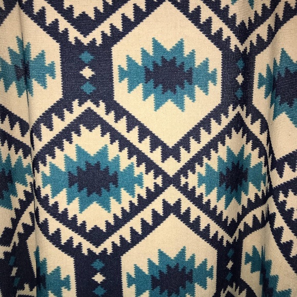 ZigZag Stripe Boutique Size Medium Tunic Teal Oversized Lightweight Sweater - Picture 2 of 5